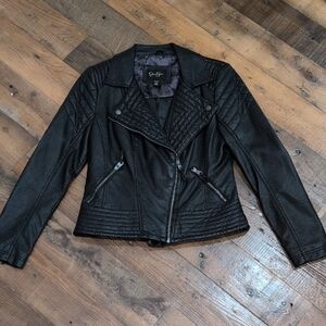 Jessica Simpson Black Leather Jacket
